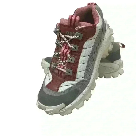 Caterpillar Intruder Chunky Steel toes Sneakers In Pink And Gray EU 40 Pre loved - Picture 6 of 14